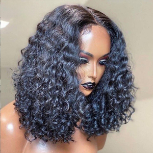 13x4 HD ren phía trước tóc giả cho phụ nữ pre-nhổ với mái tóc bé mật độ 250% thực sự tóc con người ren phía trước glueless ngắn <span class=keywords><strong>Bob</strong></span> tóc giả - Product Image 3