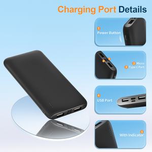 Batterie externe de recharge rapide 20000mAh 5V2A avec logo personnalisé pour téléphone portable, sortie 10W, vente en gros - Product Image 4