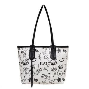 2026 New Trendy Large Capacity Versatile Tote <b>Bag</b> with Unique Graffiti Design, Simple and Stylish Shoulder <b>Bag</b> for Women - Product Image 1