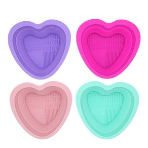 Tapis de nettoyage pliable en silicone pour pinceaux de maquillage, outil de beauté pour le lavage des éponges et des houppettes, usage domestique - Product Image 1