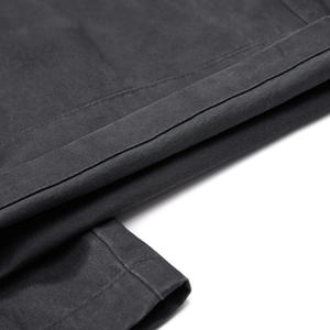 Pantalon cargo en toile vintage délavé et usé, coupe droite, unisexe, avec poche passe-câble, ourlet incurvé, décontracté, utilitaire, coupe-vent - Product Image 4