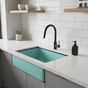 [BAEKJO] Évier sous plan en émail 860 BLACK-LINE avec ajustement parfait au comptoir et style minimaliste et épuré - Product Image 3