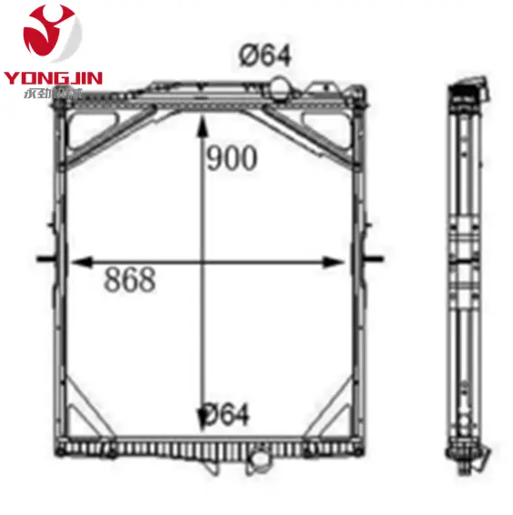 Радиатор FH 12 FH 16 HP 93-99 MT 1276435 1676435 65462A для грузовика VOLVO