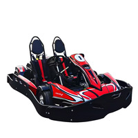 Kart électrique commercial biplace pour adultes, voiture de course à quatre roues pour parents et enfants, batterie au lithium, 60 km/h, frein à disque hydraulique