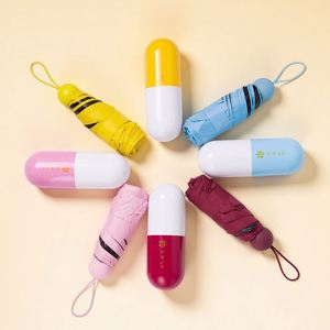 Parapluie de poche mini capsule pliable 5 sections, personnalisé avec logo, protection UV, haute qualité, vente en gros - Product Image 1