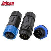 Connecteur de câble en plastique étanche Jnicon M25 Assembly étanche IP67 électrique 2 3 5 6 8 12 17 18 20 22 broches alimentation et signal