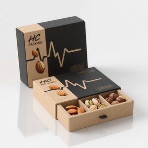 Tùy Chỉnh Sô Cô La Logo Hộp Vật Liệu Tái Chế Dập Nóng Nam Châm Matt Cán Dập Nổi Món Tráng Miệng Nut Bao Bì Cho Sushi Sử Dụng - Product Image 2