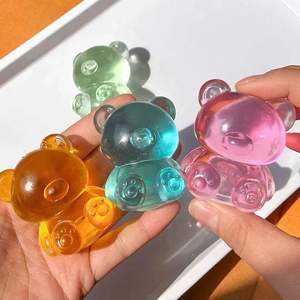 Transparent Sugar Bear Maltose <b>Squeeze</b> Toy Custom Logo Stress Relief Fidget <b>Ball</b> Promotional Gift - Product Image 1