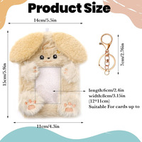 Chien Chiots En Peluche ID Porte-Badge Porte-clés Mignon Doux Dessin Animé Animal Photo Étui De Protection Carte Couverture Photocard Titulaire