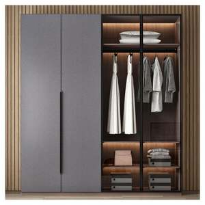 Armoire murale sur mesure avec tapis gris foncé, style îlot, design simple, porte, dressing - Product Image 1