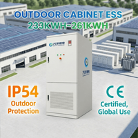 Gabinete de Almacenamiento de Energía Industrial y Comercial con Batería Lifepo4 de Alto Voltaje, Conectado a la Red y Fuera de la Red, de 261KWH, 233KWH y 241KWH