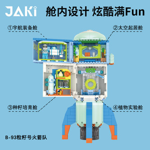 JAKI JK9109 ชุดประกอบจรวดอวกาศ 400-800 ชิ้น ของตกแต่งตั้งโต๊ะสำหรับเยาวชนอายุ 15-35 ปี - Product Image 3