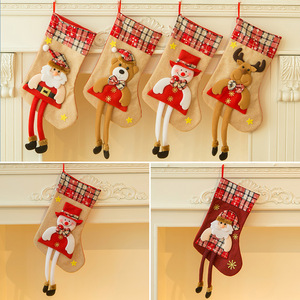 Bas <span class=keywords><strong>de</strong></span> <span class=keywords><strong>Noël</strong></span> moderne rouge personnalisé avec des chaussettes en stock imprimées avec nom brodé pour joyeux <span class=keywords><strong>Noël</strong></span> - Product Image 1