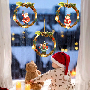 Guirlande de Noël Lumière LED Père Noël Bonhomme de Neige Fenêtre Lustre Porche Arbre de Noël Lustre - Product Image 4