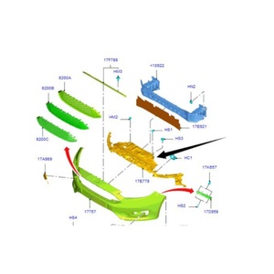 Pièces de voiture d'origine F1EB17E778EF Support de pare-chocs avant-Centre pour ford Focus <span class=keywords><strong>MCA</strong></span> 15-18 - Product Image 1