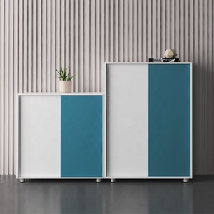 <span class=keywords><strong>Armoire</strong></span> modulable moderne de bureau en bois, Design européen élégant, meuble coulissant à 2 portes - Product Image 2