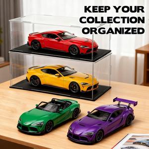Stylish Eco-Friendly Clear Acrylic <b>Display</b> <b>Case</b> with Black Base Pre-Assembled Great Gift for Car Collectors - Product Image 4