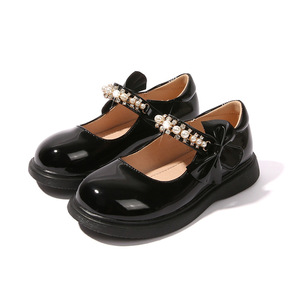 2026 New Style Kids Flat Princess Leather Shoes for Girls Soft Sole Baby Girls Shoes with Pearl Decoration - Product Image 4