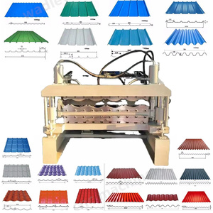 Building Material Zinc Iron Double Layer IBR Roof <b>Sheet</b> Roll Forming Machine with Bearing & Motor 380V 0.3-0.6mm Thickness - Product Image 3