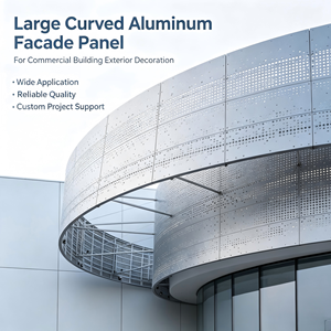 Panneau de mur-rideau en aluminium perforé, revêtement de façade en alliage d'aluminium, décoration extérieure de bâtiment - Product Image 5