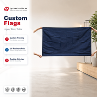 Drapeau publicitaire personnalisé en polyester imprimé numériquement 3x5ft 150x90cm, avec toute conception de logo, mât en fibre de verre, imperméable