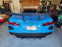 Aileron arrière en fibre de carbone sèche à ajustement parfait pour Chevrolet Corvette C8 Z06 au style Zr1, aileron arrière haut