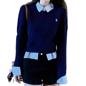 <span class=keywords><strong>Maglioni</strong></span> da <span class=keywords><strong>donna</strong></span> ricamati con logo del marchio Patchwork a maniche lunghe a maniche lunghe da ragazza sexy - Product Image 1