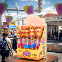 Bonbons gélifiés Halal Hamburger Marque JDH Billes multicolores OEM Saveur fruitée pastèque Doux et acidulé Bouteille Durée de conservation 24 mois