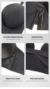 Vente en <span class=keywords><strong>gros</strong></span> Respirant 4XL Solide Soutien-Gorge sexy à boucle avant pour femmes Soutien-gorge push-up à armatures avec <span class=keywords><strong>gros</strong></span> seins - Product Image 6