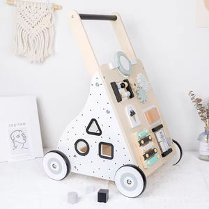 <span class=keywords><strong>Chariot</strong></span> de trotteur en <span class=keywords><strong>bois</strong></span> multifonctionnel pour enfants éducation précoce marcheur de stockage anti-renversement voiture - Product Image 2