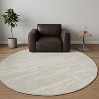 Tapis rond de style moderne, tissé à la machine Wilton, tapis de chambre à coucher, tapis de salon en polyester