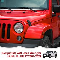 Loquets de capot en acier inoxydable Accessoires de voiture automobile Support de moteur Kit de verrouillage de capot pour Jeep Wrangler JK JL 2007-2021