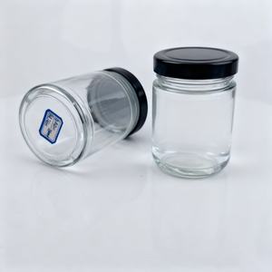 Pot en verre rond Ergo pour miel avec couvercle métallique à vis, prix usine, 100ml, 140ml, 180ml, 200ml, 220ml, 280ml, 212ml - Product Image 1