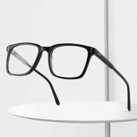 Haute qualité 2025 tendance carré acétate cadre optique épais cadre optique prêt Stock