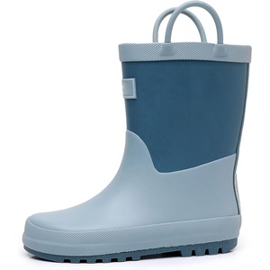 Bottes <span class=keywords><strong>de</strong></span> <span class=keywords><strong>pluie</strong></span> en caoutchouc imperméables pour enfants, bottes faciles à enfiler avec poignée pour garçons et filles, pour l'extérieur, la <span class=keywords><strong>pluie</strong></span> et le jardin - Product Image 2