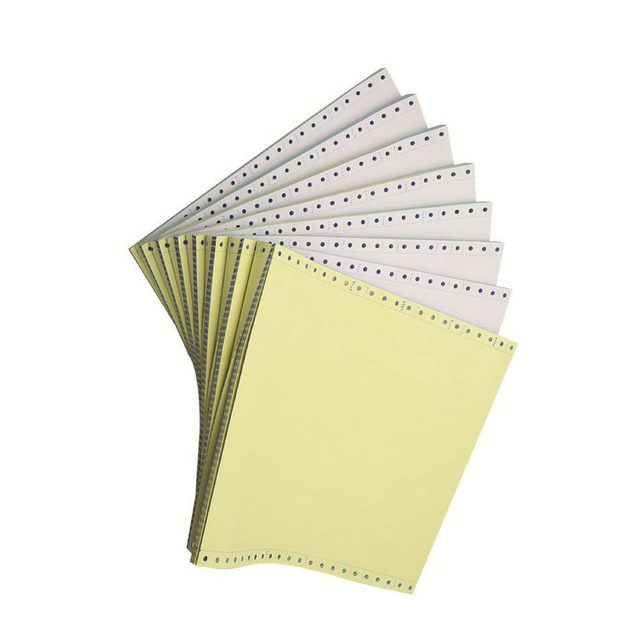 Custom NCR Continuous Carbonless Multi-Color Printing Paper Roll 2-7Ply 241x280mm 2000 Sheets/Box Commercial Office Use