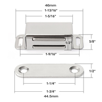 Loquet magnétique de porte d'armoire moderne en acier inoxydable, fermeture magnétique de porte, aimants de meubles puissants pour tiroir d'armoire