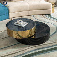 Table à thé rotative QIANCHENG en fibre de verre, vente directe d'usine, prix de gros, table basse de luxe intelligente et personnalisable