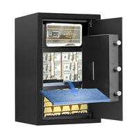 Coffre-fort Électronique de Luxe pour Hôtels avec Accès Sécurisé par Empreinte Digitale et Protection Ignifuge, Caisse de Sécurité Durable Modèle AL002-70A