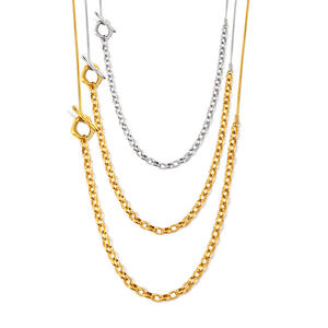 สร้อยคอแบบหนีบบล็อกสียาวสำหรับฤดูใบไม้ร่วงและฤดูหนาวทำจากสเตนเลสสตีลแบบไม่ทำให้เสื่อมเสีย - Product Image 5