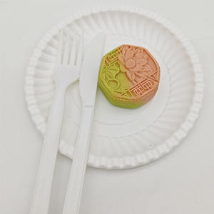 6-дюймовая Экологически чистая одноразовая Компостируемая десертная тарелка из недеревянного растительного волокна - Product Image 6