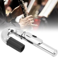 Embouchure de flûte plaquée argent coude spécial pour enfants tuyau droit accessoires à double usage