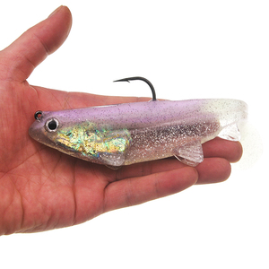 Bass fishing soft lead fish swimbait 16cm 63.6g lead jig head soft bait