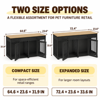 Nouvelle conception de cage à chien en bois, boîte à chien, lieu de couchage pour chien, meubles, chenils durables, maison moderne, cage pour chiot