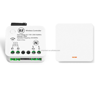 Mini-interrupteur à distance 433 MHz, portée 50 m, 5 mA, sans fil neutre requis, CA 110 V~250 V, fil sous tension unique, relais RF