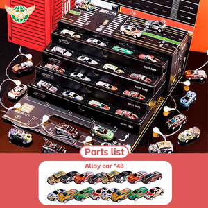 48 Mini kéo lại xe container trẻ em Hộp Quà Tặng đặt bé trai Quà Tặng quán tính đồ chơi xe bán buôn - Product Image 2