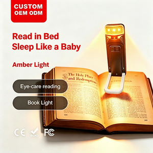 Lampe de lecture LED USB rechargeable, luminosité réglable, protection des yeux, lampe de lecture à clip, marque-page portable, lampe de lecture - Product Image 1