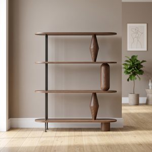 Eco Friendly <b>Solid</b> <b>Wood</b> <b>Bookcase</b> with Spacious Storage Shelves for Home Office Workspaces Living Room Decor and Bulk Supply Need - Product Image 3