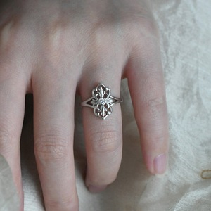 Anillo Iris de Plata Pura S925 con Diseño de Nicho de Lujo, Joyería de Alta Gama con Apertura de Concha Exquisita para Mujer - Product Image 5