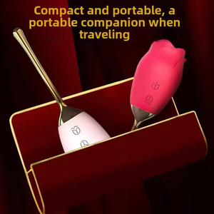 Gift Rose Tongue Licking G-Spot Vibrator with USB for Women's Pleasure SHD-S398 Adult Sex Toy - Product Image 2